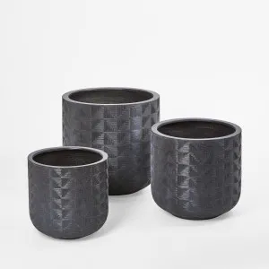Sawyer Set of 3 Planter Grey by Florabelle Living, a Plant Holders for sale on Style Sourcebook