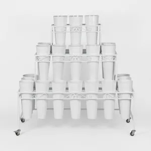 Rectangular 21 Bucket Flower Stand by Florabelle Living, a Plant Holders for sale on Style Sourcebook