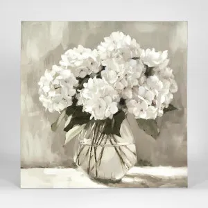 White Hydrangeas Wall Art by Florabelle Living, a Prints for sale on Style Sourcebook