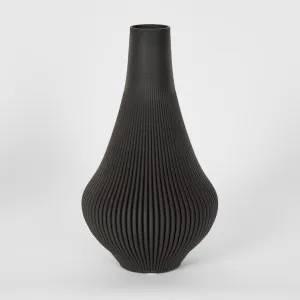 Verne 3D Vase LGE Black by Florabelle Living, a Vases & Jars for sale on Style Sourcebook