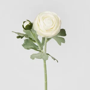 Clara Pure White Ranunculus Spray 49cm by Florabelle Living, a Plants for sale on Style Sourcebook