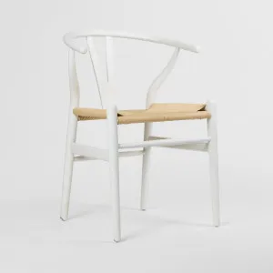 Atlas Dining Chair White Frame Natural Seat by Florabelle Living, a Chairs for sale on Style Sourcebook