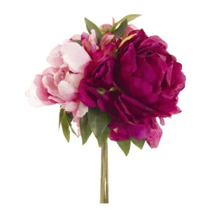 Peony Bouquet Mixed 30cm Fuchsia & Pink by Florabelle Living, a Plants for sale on Style Sourcebook