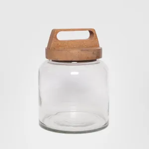 Glass Sorage Jar With Wood Lid SML by Florabelle Living, a Platters & Serving Boards for sale on Style Sourcebook