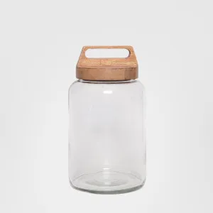 Glass Sorage Jar With Wood Lid LGE by Florabelle Living, a Platters & Serving Boards for sale on Style Sourcebook
