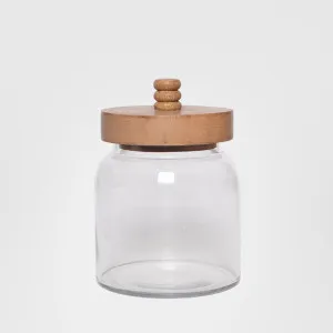 Mini Glass Jar With Wood Lid by Florabelle Living, a Platters & Serving Boards for sale on Style Sourcebook
