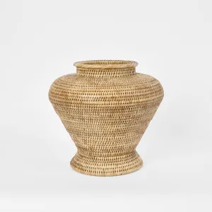 Paume Rattan Flower Urn Large Natural by Florabelle Living, a Vases & Jars for sale on Style Sourcebook