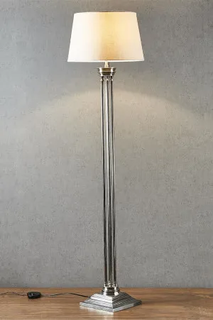 Hudson Floor Lamp Base Antique Silver- Base Only by Florabelle Living, a Floor Lamps for sale on Style Sourcebook