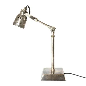 Seattle Desk Lamp Antique Silver by Florabelle Living, a Desk Lamps for sale on Style Sourcebook
