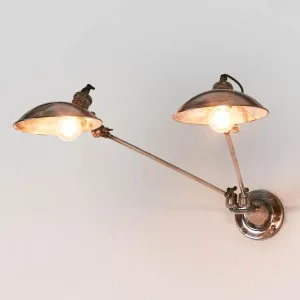 RemingtonWall Light with Metal Shade Silver by Florabelle Living, a Wall Lighting for sale on Style Sourcebook