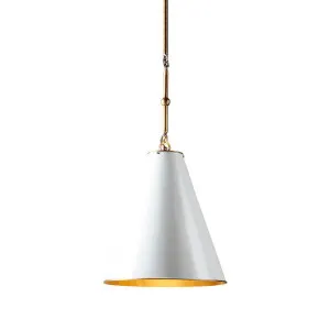 Monte Carlo Ceiling Pendant Small White and Brass by Florabelle Living, a Pendant Lighting for sale on Style Sourcebook