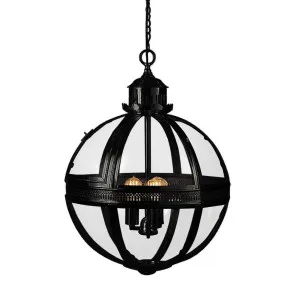 Saxon Ceiling Pendant Large Black by Florabelle Living, a Pendant Lighting for sale on Style Sourcebook