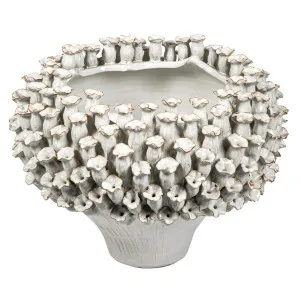 Flower Vase with Wide Open Top White by Florabelle Living, a Vases & Jars for sale on Style Sourcebook