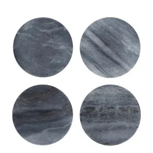 Graze Marble Coaster Round Grey by Florabelle Living, a Kitchenware for sale on Style Sourcebook