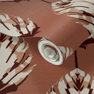 Date Palm Leaf Wallpaper - Spice Grenade by Grace Garrett, a Wallpaper for sale on Style Sourcebook