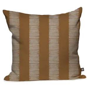 Fence Line Reverse Cushion - Salted Caramel by Grace Garrett, a Cushions, Decorative Pillows for sale on Style Sourcebook