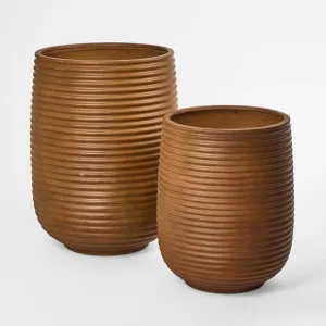 Porto Set of 2 Planter Rust Look by OneWorld Collection, a Plant Holders for sale on Style Sourcebook