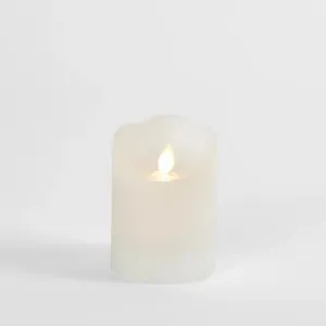 LED Battery Operated Wax Flameless Candle White 10cm by OneWorld Collection, a Lanterns for sale on Style Sourcebook