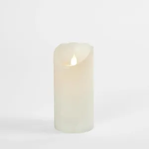 LED Battery Operated Wax Flameless Candle White 15cm by OneWorld Collection, a Lanterns for sale on Style Sourcebook