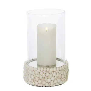 Sea Shell Hurricane Candle Holder Medium by OneWorld Collection, a Lanterns for sale on Style Sourcebook