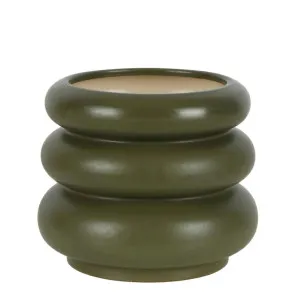 Mia Ceramic Pot Large Green by OneWorld Collection, a Plant Holders for sale on Style Sourcebook