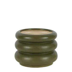 Mia Ceramic Pot Small Green by OneWorld Collection, a Plant Holders for sale on Style Sourcebook