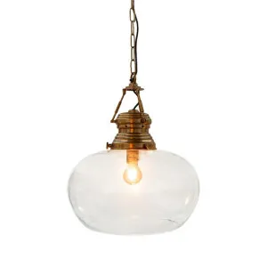 Paddington Ceiling Pendant Large Antique Brass by OneWorld Collection, a Pendant Lighting for sale on Style Sourcebook