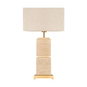 Ashley Travatine Table Lamp with shade by OneWorld Collection, a Table & Bedside Lamps for sale on Style Sourcebook