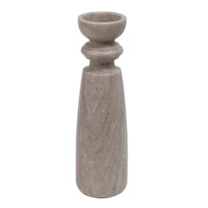 Santiago Marble Candle Stand Extra Large Brown by OneWorld Collection, a Lanterns for sale on Style Sourcebook