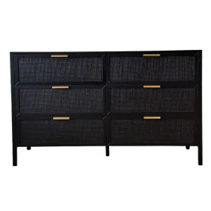 Santorini Dresser 6 Drawer Black by OneWorld Collection, a Dressers & Chests of Drawers for sale on Style Sourcebook
