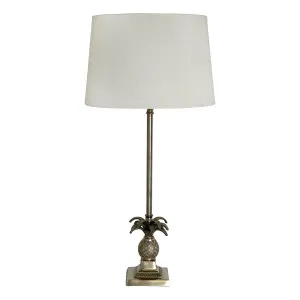 Caribbean Pineapple Table Lamp Base Antique Silver by OneWorld Collection, a Table & Bedside Lamps for sale on Style Sourcebook