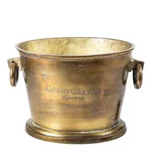 Oval Ice Bucket Brass by OneWorld Collection, a Barware for sale on Style Sourcebook