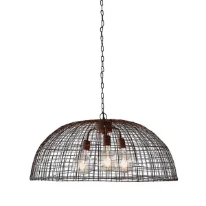 Cray Dome Ceiling Pendant Antique Copper by OneWorld Collection, a Pendant Lighting for sale on Style Sourcebook