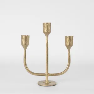 Jasper Candle Stand Brass by Florabelle Living, a Lanterns for sale on Style Sourcebook