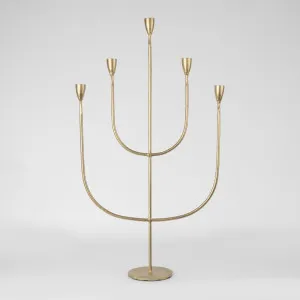 Joshua Candle Stand Brass by Florabelle Living, a Lanterns for sale on Style Sourcebook