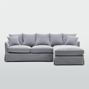 Noosa 3 Seater Right Chaise Sofa Grey by Florabelle Living, a Sofas for sale on Style Sourcebook