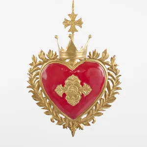 Crowned Heart Hanging Decoration Red by Florabelle Living, a Christmas for sale on Style Sourcebook