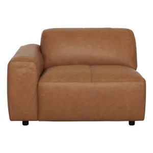 Harry Sofa End LHF in Urbane Leather Light Brown by OZ Design, a Sofas for sale on Style Sourcebook