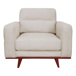 Astrid Armchair in Talent Sand / Brown Leg by OZ Design, a Chairs for sale on Style Sourcebook