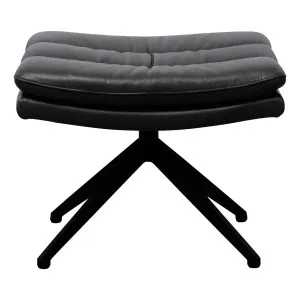 Victoria Footstool in Leather Black by OZ Design, a Ottomans for sale on Style Sourcebook