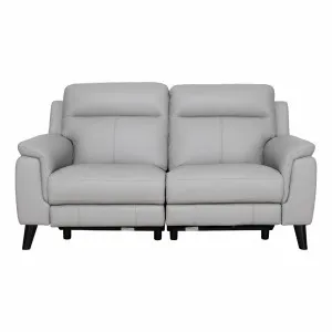 Forbes 2 Seater Recliner Sofa in Leather Pewter by OZ Design, a Sofas for sale on Style Sourcebook