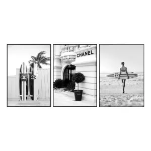 Fashion Box Framed Canvas Set of 3 in 95 x 135cm by OzDesignFurniture, a Painted Canvases for sale on Style Sourcebook