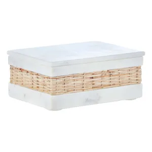 Maurie Box 17.75x7.75cm in White/Natural by OZ Design, a Baskets & Boxes for sale on Style Sourcebook