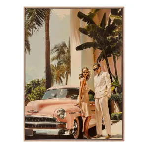 Linen Blush Box Framed Canvas in 63 x 93cm by OZ Design, a Painted Canvases for sale on Style Sourcebook