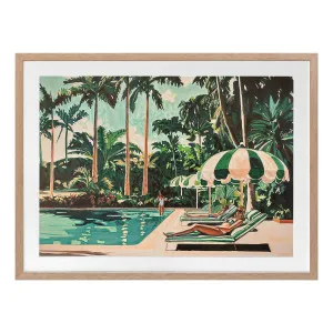 Cocktail Flamingo Framed Print in 105 x 84cm by OZ Design, a Prints for sale on Style Sourcebook