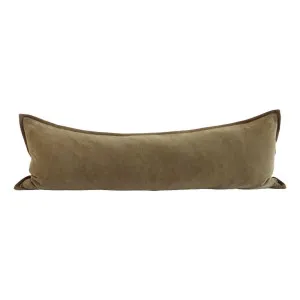 Evelyn Feather Fill Lumbar Cushion 120x40cm in Olive by OZ Design, a Cushions, Decorative Pillows for sale on Style Sourcebook