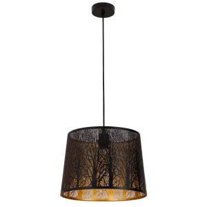 CLA Penshade Tree Laser-Cut Pendant with Linear Rim Black by Compact Lamps Australia, a Pendant Lighting for sale on Style Sourcebook