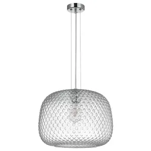 CLA Labu Textured Dome Glass Pendant Clear by Compact Lamps Australia, a Pendant Lighting for sale on Style Sourcebook