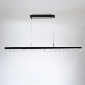 Vencha Brystol Classic Crystal LED Linear Pendant Black by Vencha, a Pendant Lighting for sale on Style Sourcebook