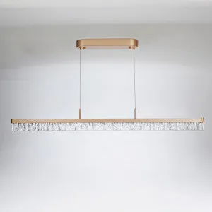 Vencha Brystol Extended Crystal LED Linear Pendant Gold by Vencha, a Pendant Lighting for sale on Style Sourcebook